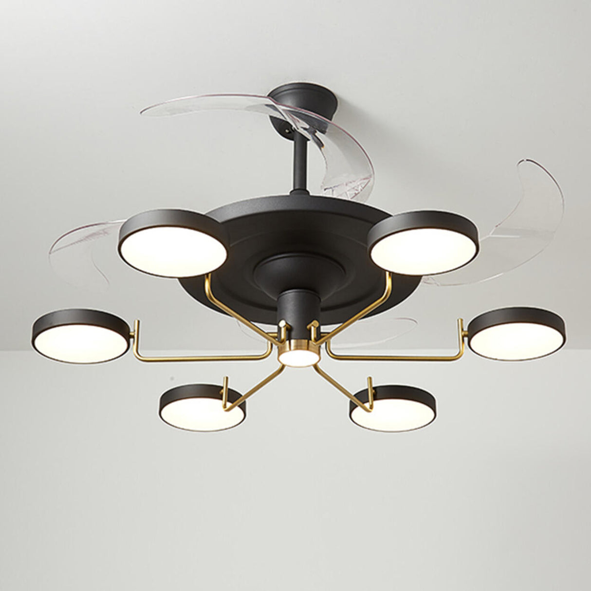 Stylish Modern Multi-Light Remote Ceiling Fan Lights Image - 9