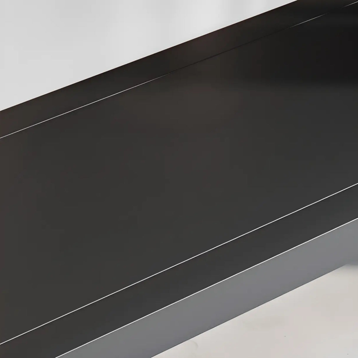 Stylish Open Back Alloy 6-Shelf Storage Bookshelf Black Image - 7