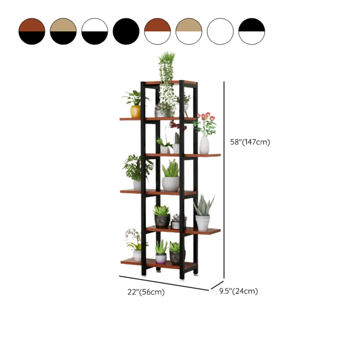 Stylish Rectangle Wood Storage Indoor Plant Stands