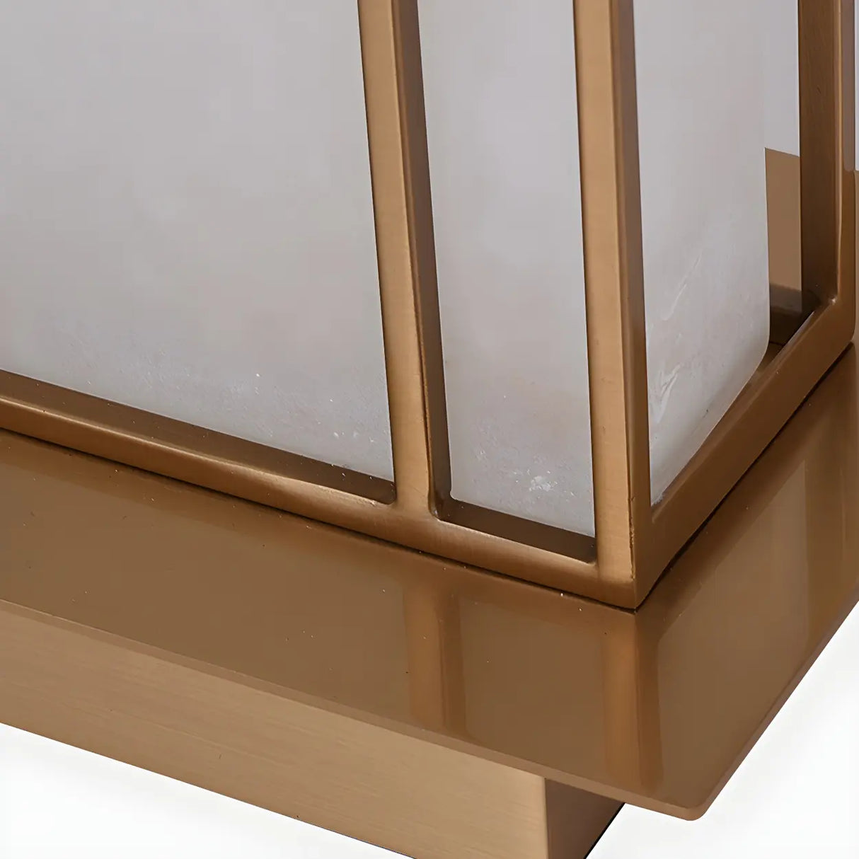 Stylish Rectangular Fabric Gold Bedroom Table Lamp Image - 10