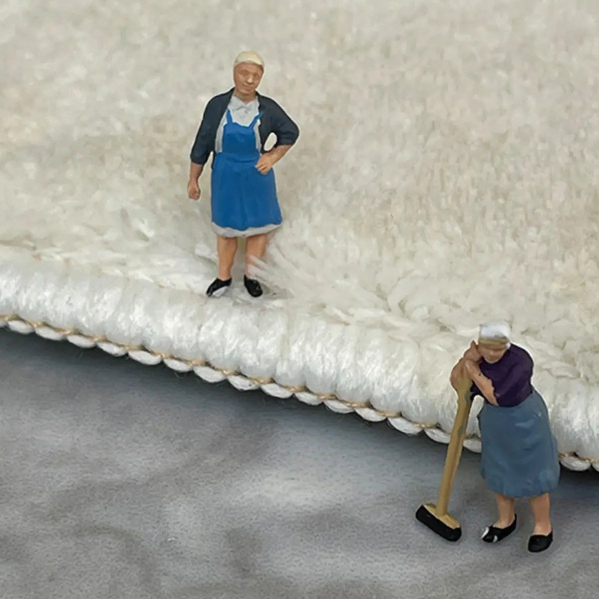 Stylish Rectangular Floral Cotton Blends Area Rug Image - 6