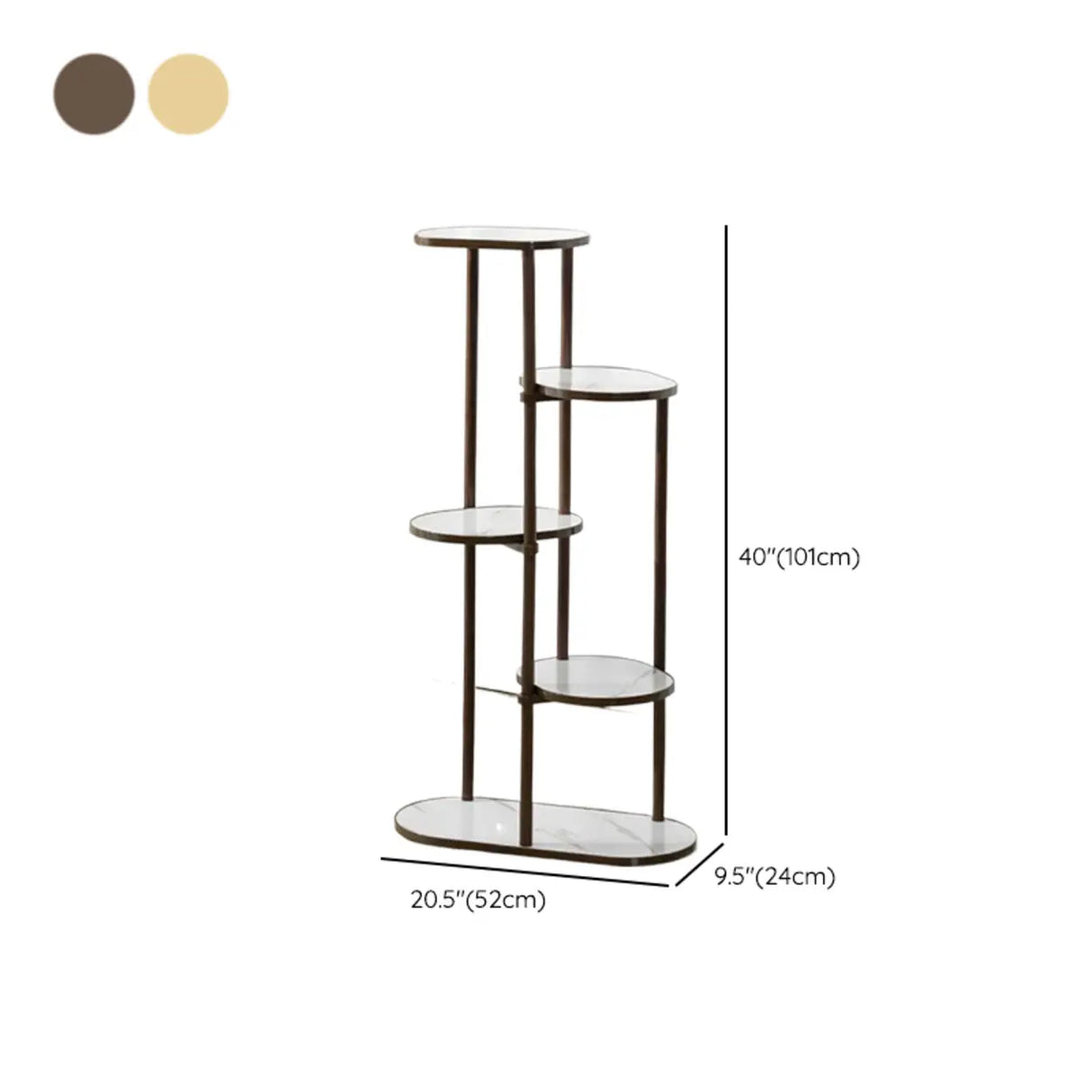 Stylish Round Wood Indoor Natural Tiered Plant Stand Image - 14