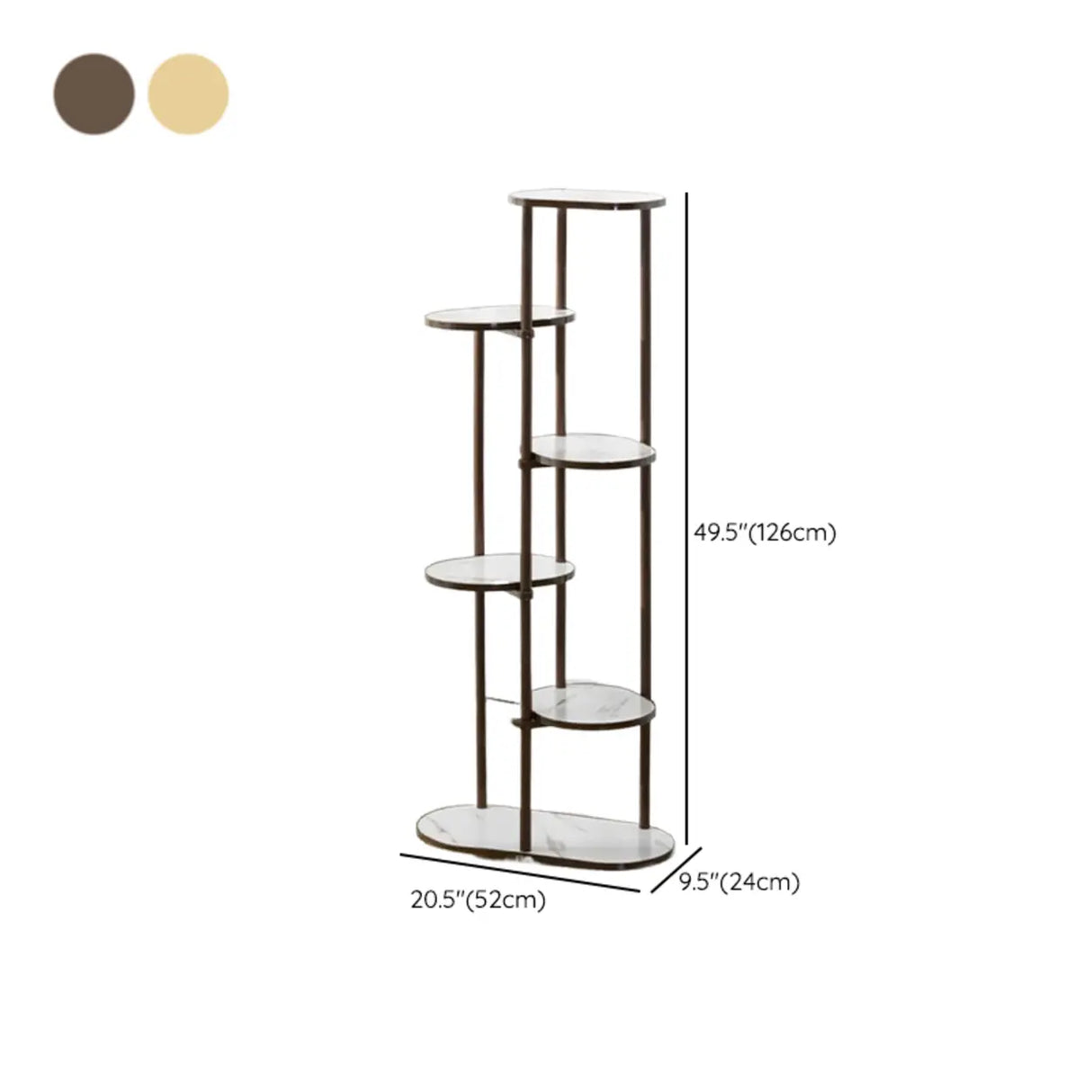 Stylish Round Wood Indoor Natural Tiered Plant Stand Image - 15