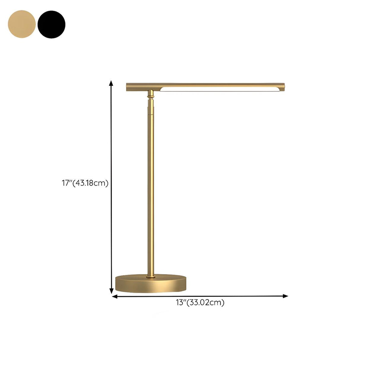 Stylish Simple Gold Linear LED Metal Bedside Table Lamp