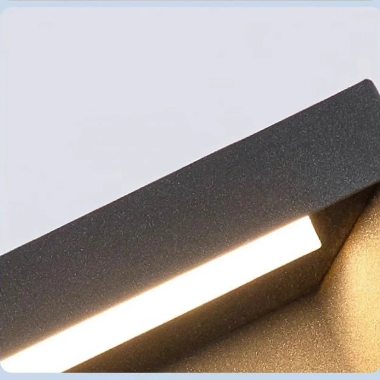 Stylish Solar Rectangular Cube Metal Outdoor Lamp Image - 1