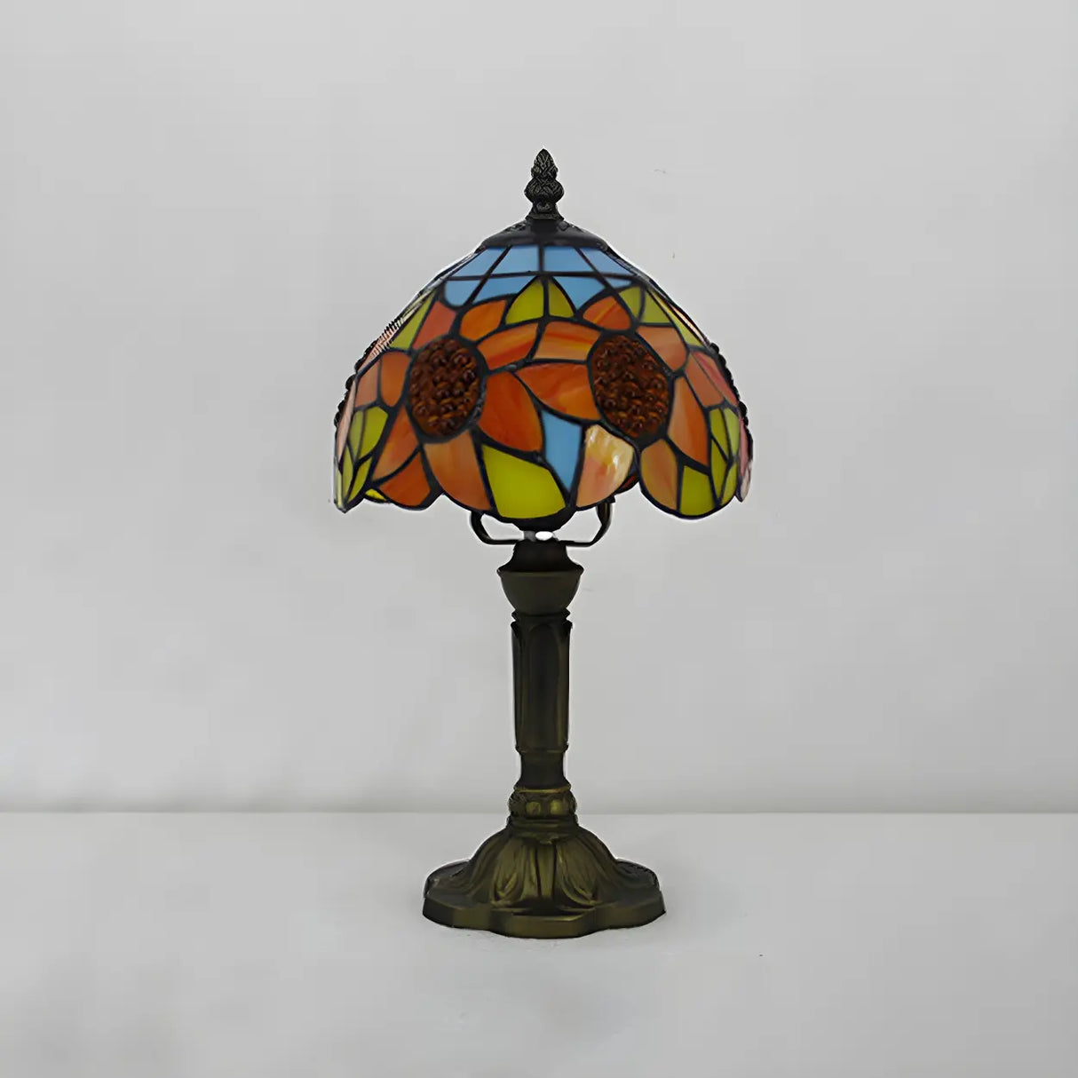 Stylish Tiffany Dome Stained Glass Decor Table Lamp Image - 17