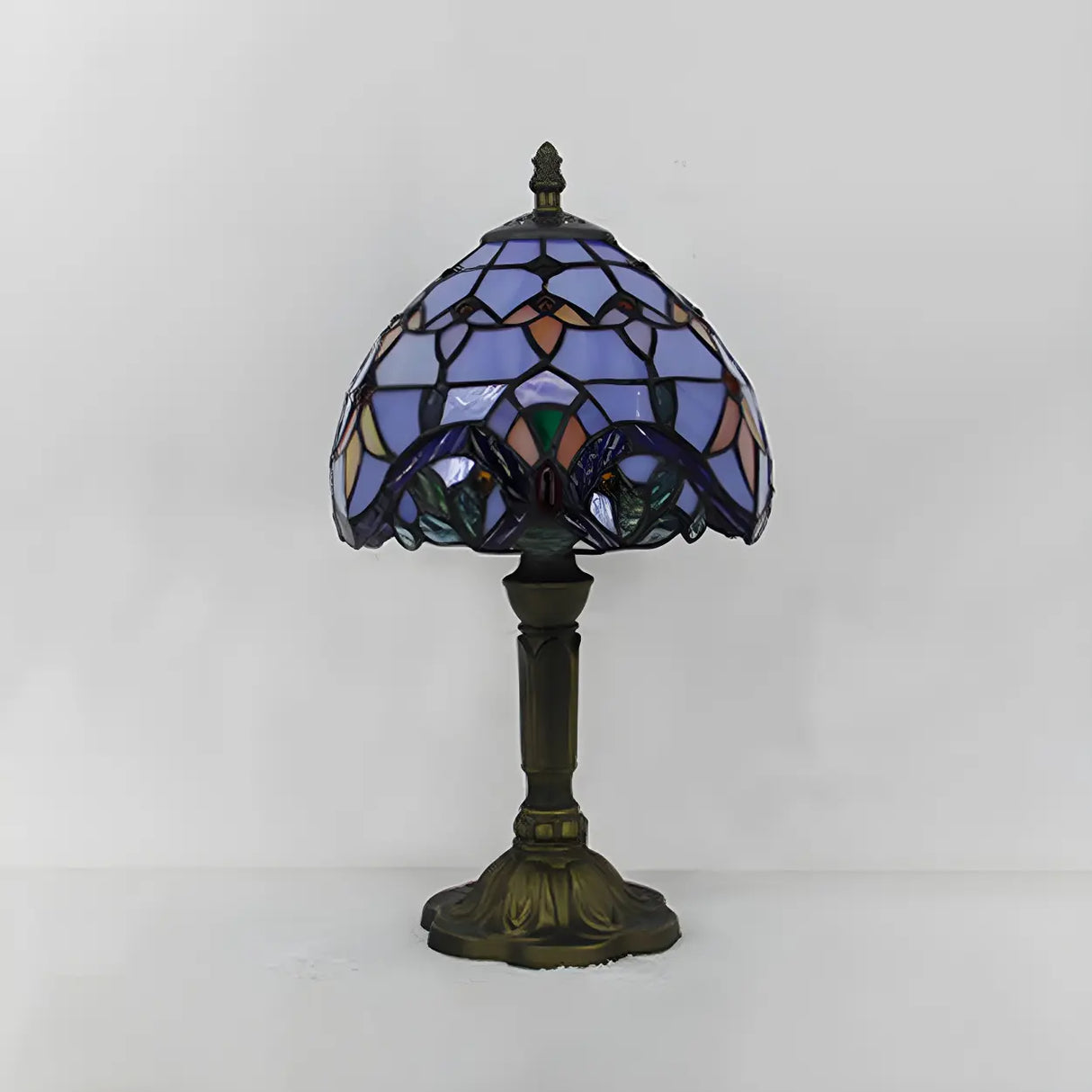 Stylish Tiffany Dome Stained Glass Decor Table Lamp Image - 18