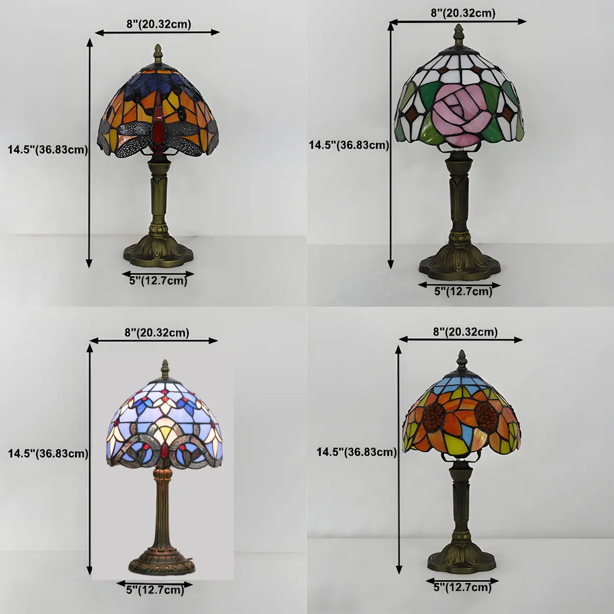 Stylish Tiffany Dome Stained Glass Decor Table Lamp