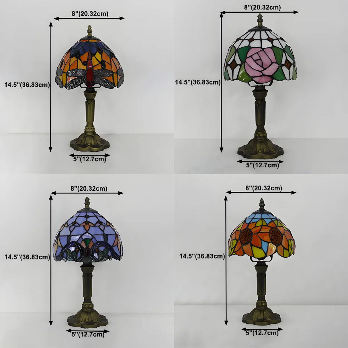 Stylish Tiffany Dome Stained Glass Decor Table Lamp