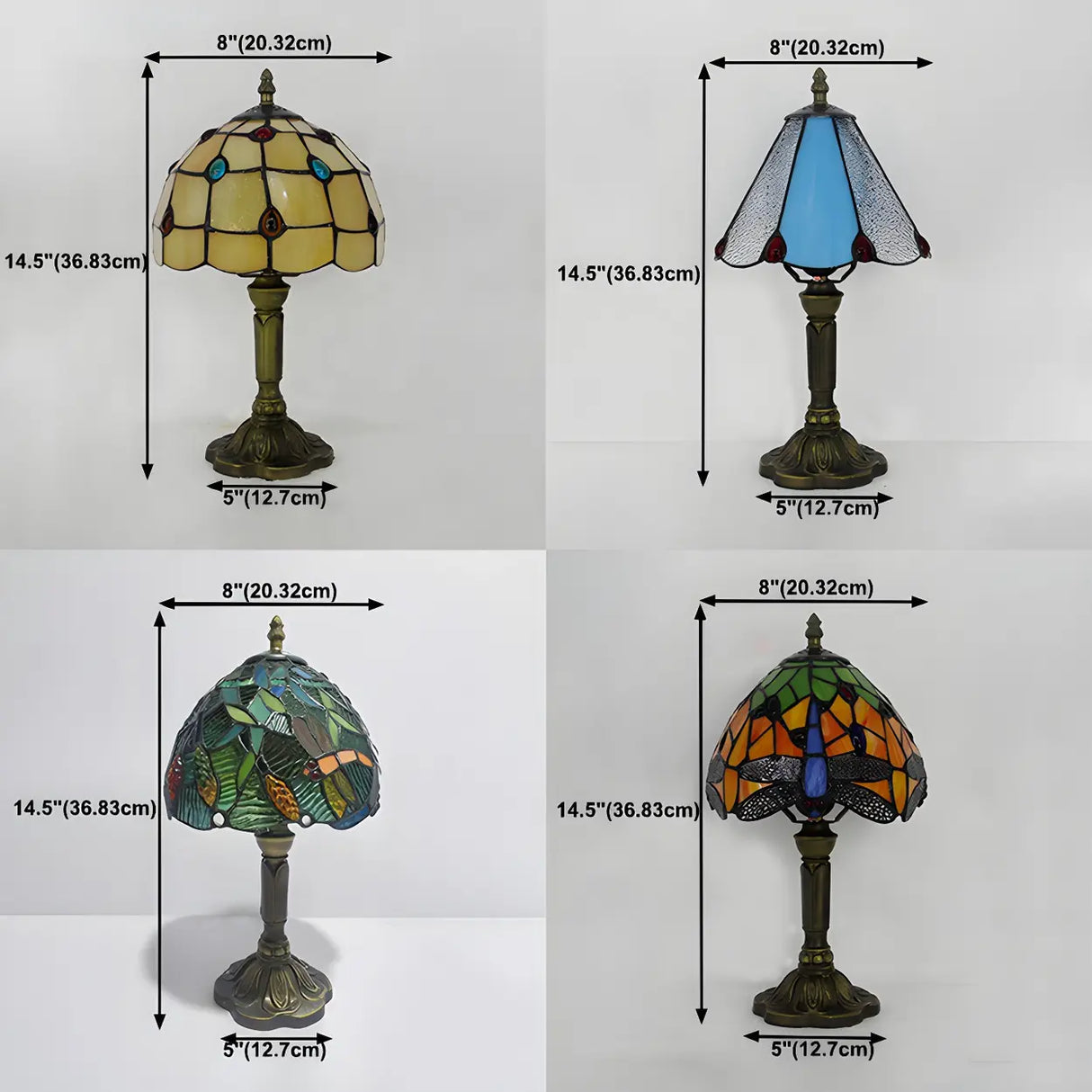 Stylish Tiffany Dome Stained Glass Decor Table Lamp Image - 23