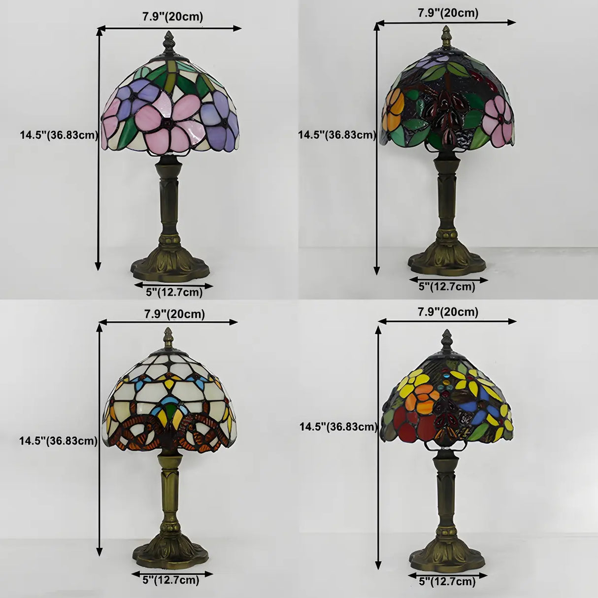 Stylish Tiffany Dome Stained Glass Decor Table Lamp Image - 24