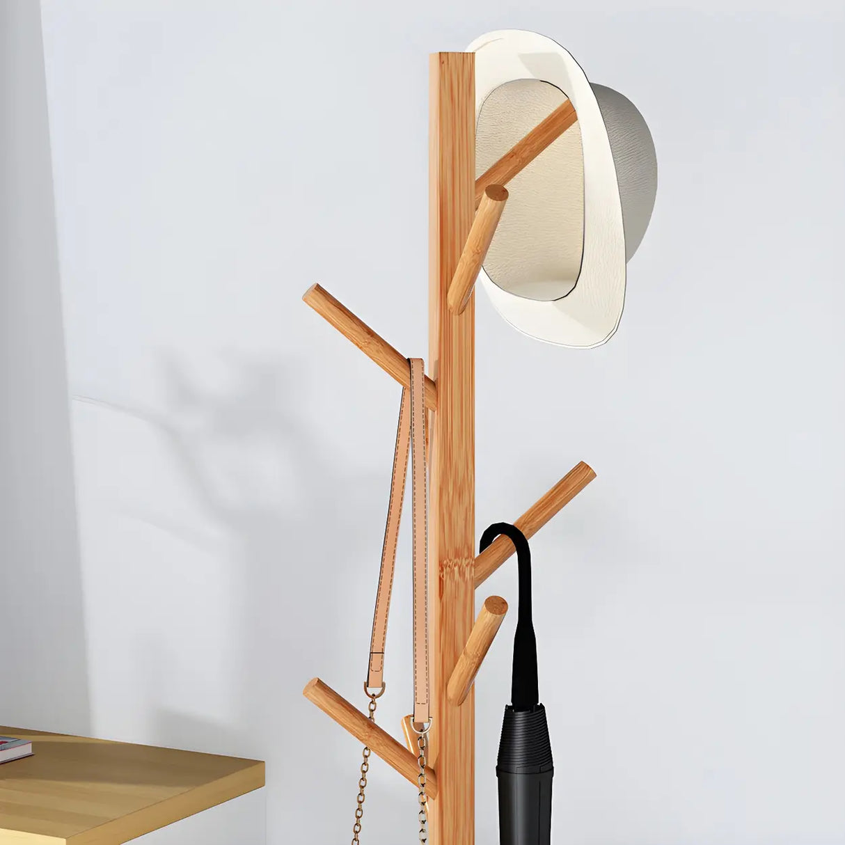 Stylish Tree Shaped Tall FreeStanding Coat Rack with Hooks Image - 14