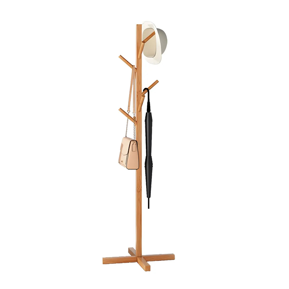 Stylish Tree Shaped Tall FreeStanding Coat Rack with Hooks Image - 17