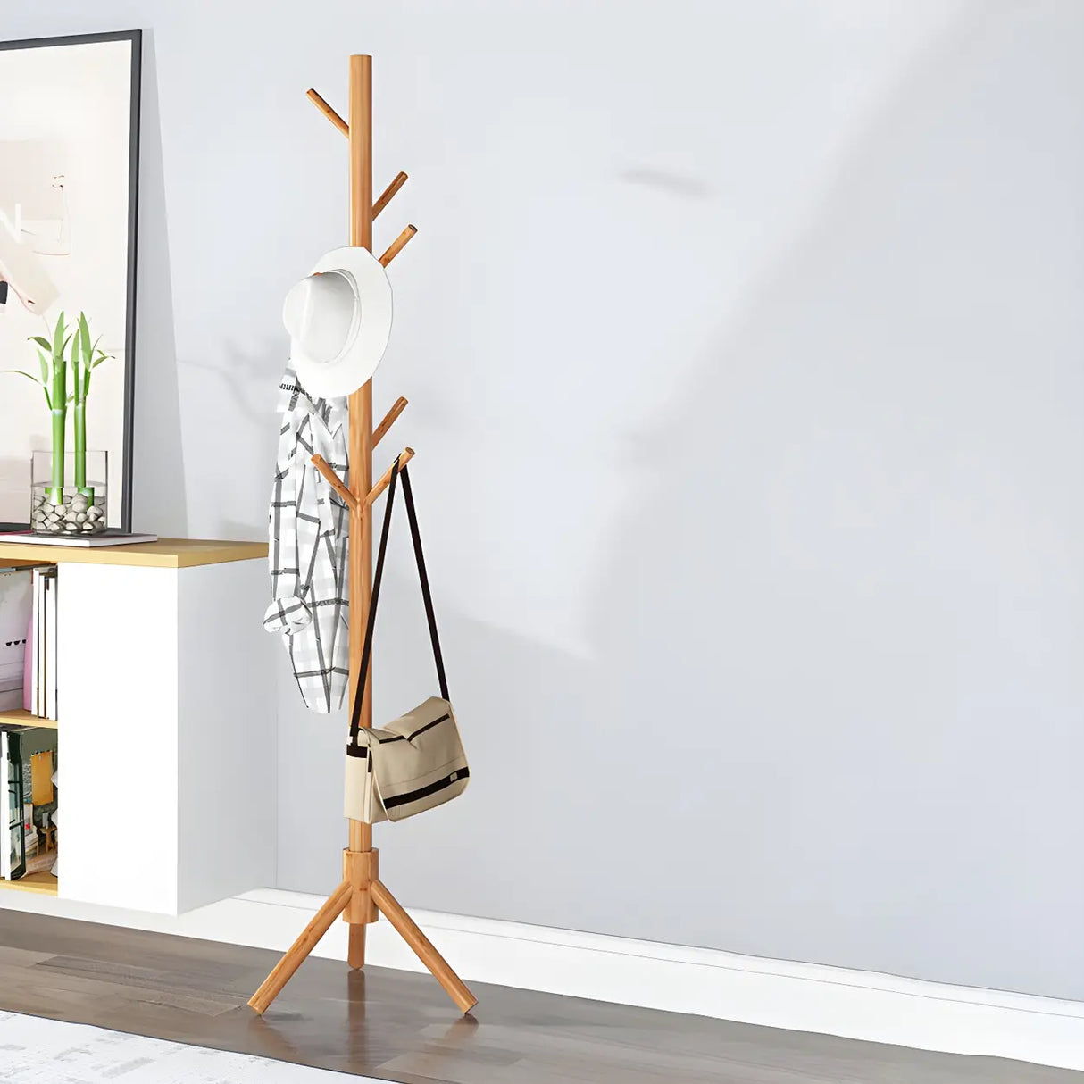 Stylish Tree Shaped Tall FreeStanding Coat Rack with Hooks Image - 18