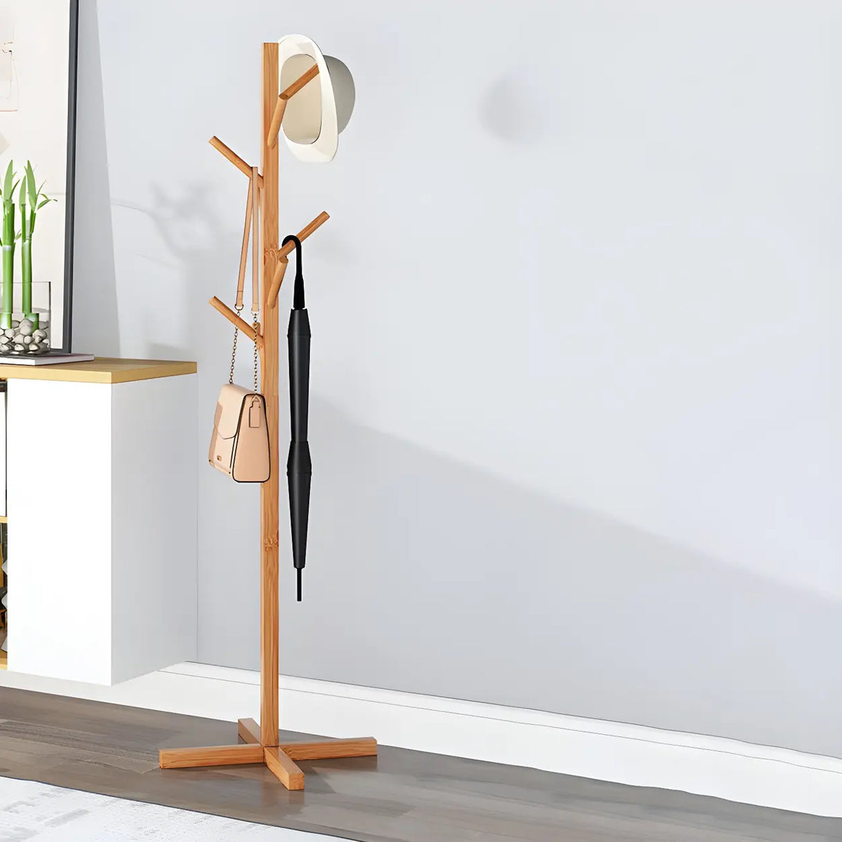 Stylish Tree Shaped Tall FreeStanding Coat Rack with Hooks Image - 20