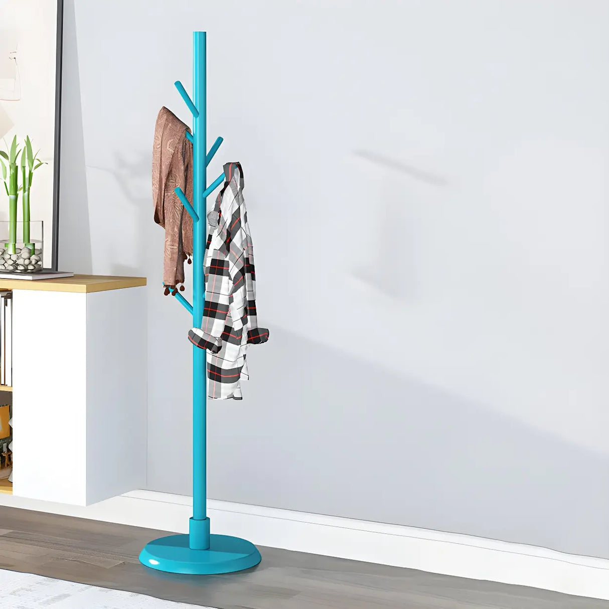 Stylish Tree Shaped Tall FreeStanding Coat Rack with Hooks Image - 21