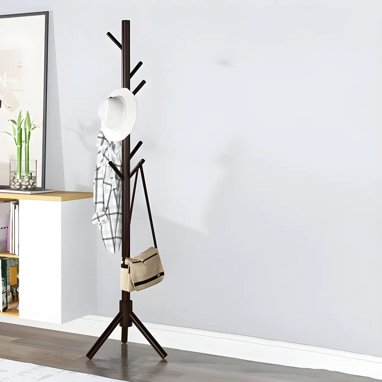 Stylish Tree Shaped Tall FreeStanding Coat Rack with Hooks Image - 3