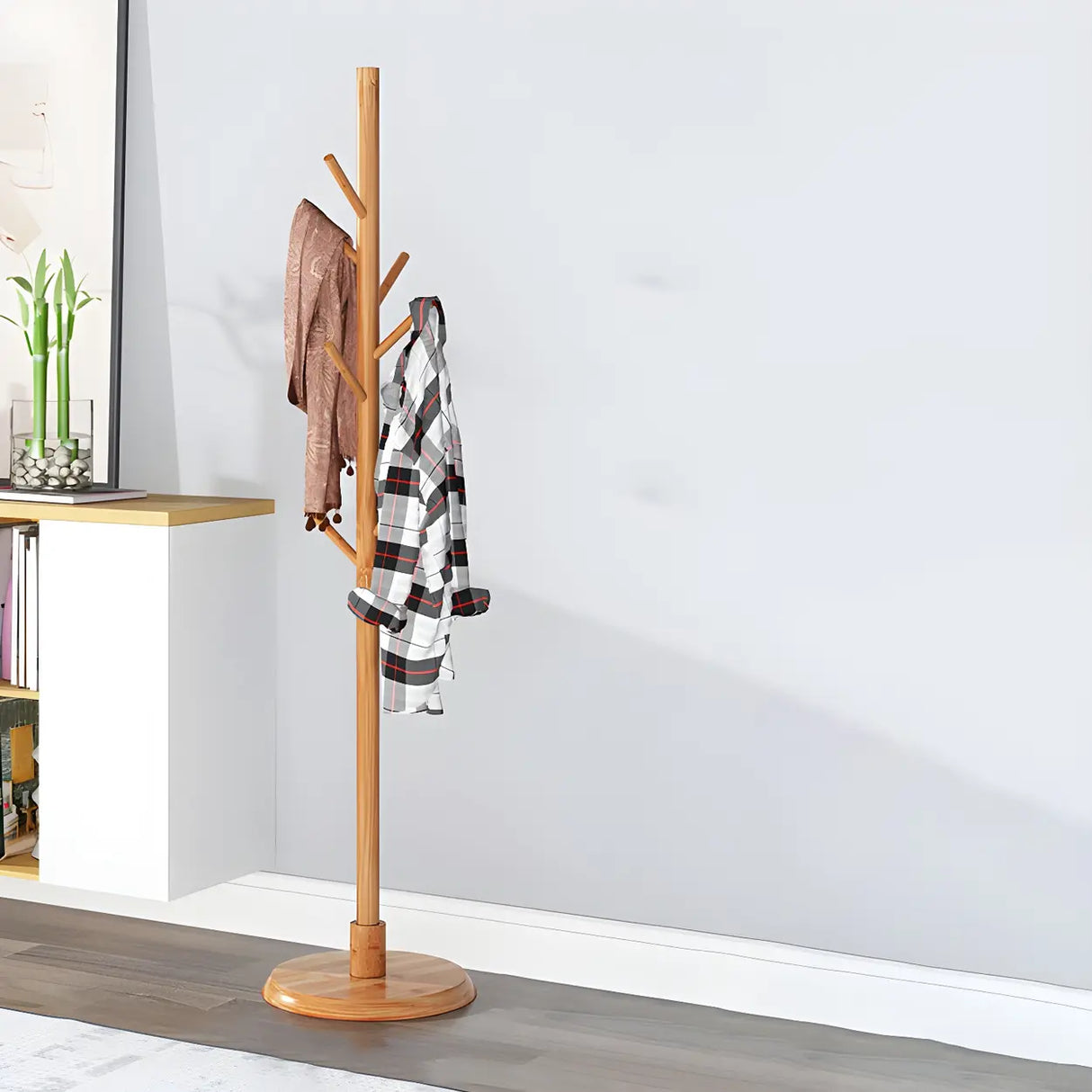 Stylish Tree Shaped Tall FreeStanding Coat Rack with Hooks Image - 5