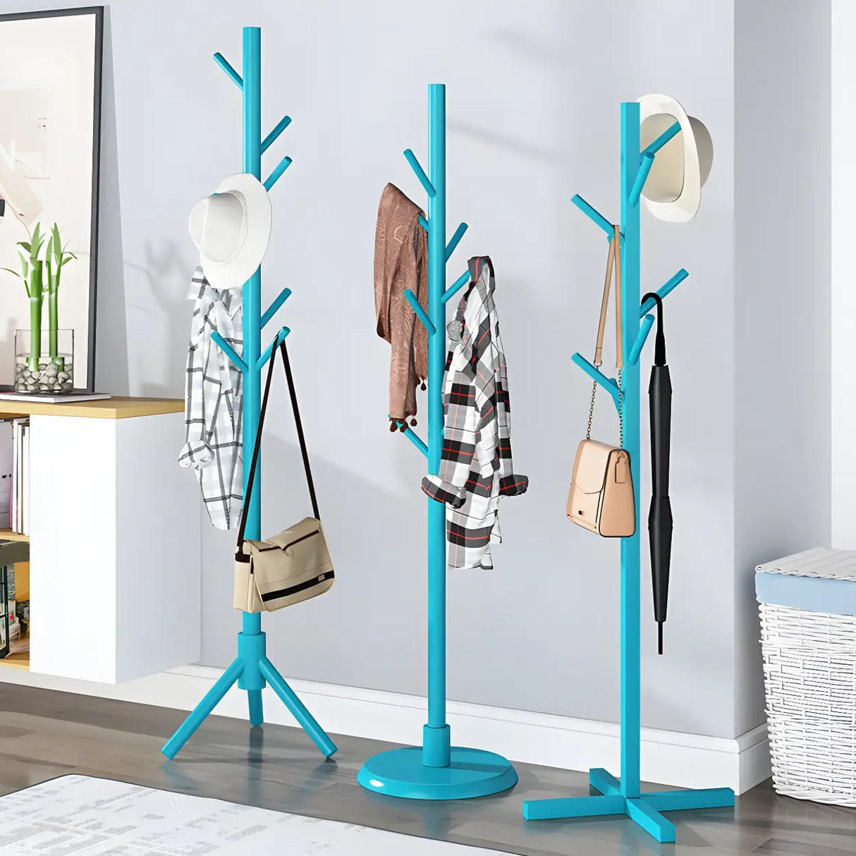 Stylish Tree Shaped Tall FreeStanding Coat Rack with Hooks Image - 6