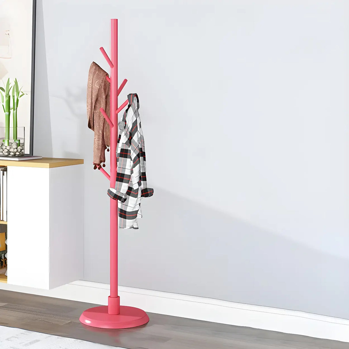 Stylish Tree Shaped Tall FreeStanding Coat Rack with Hooks Image - 9