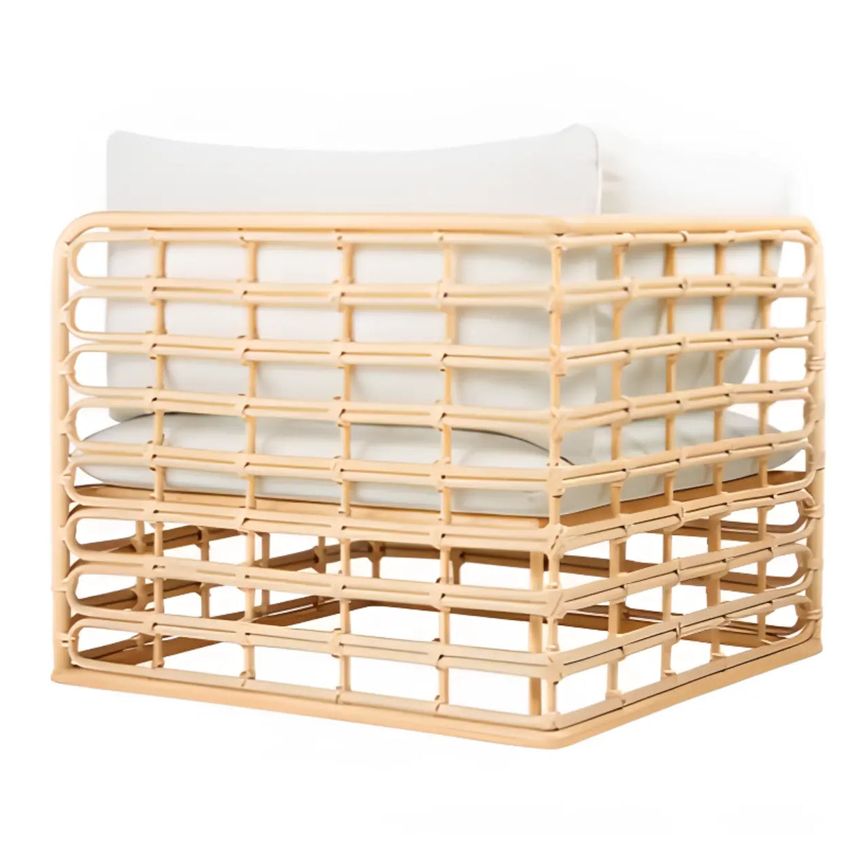 Stylish U-Shape Rattan Beige Patio Sofa Set Image - 7