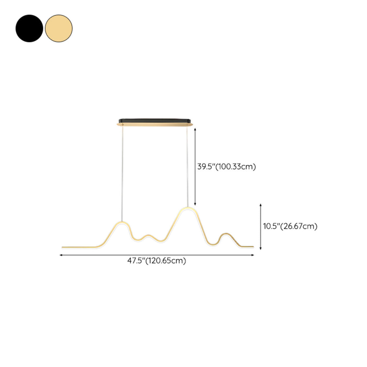 Stylish Wavy and Globe Kitchen Island Pendant Light