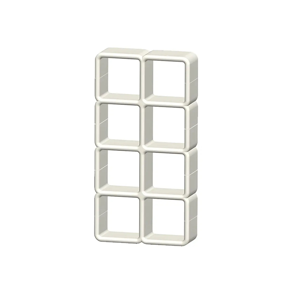 Stylish White Square Open Storage Curio Display Cabinet Image - 20