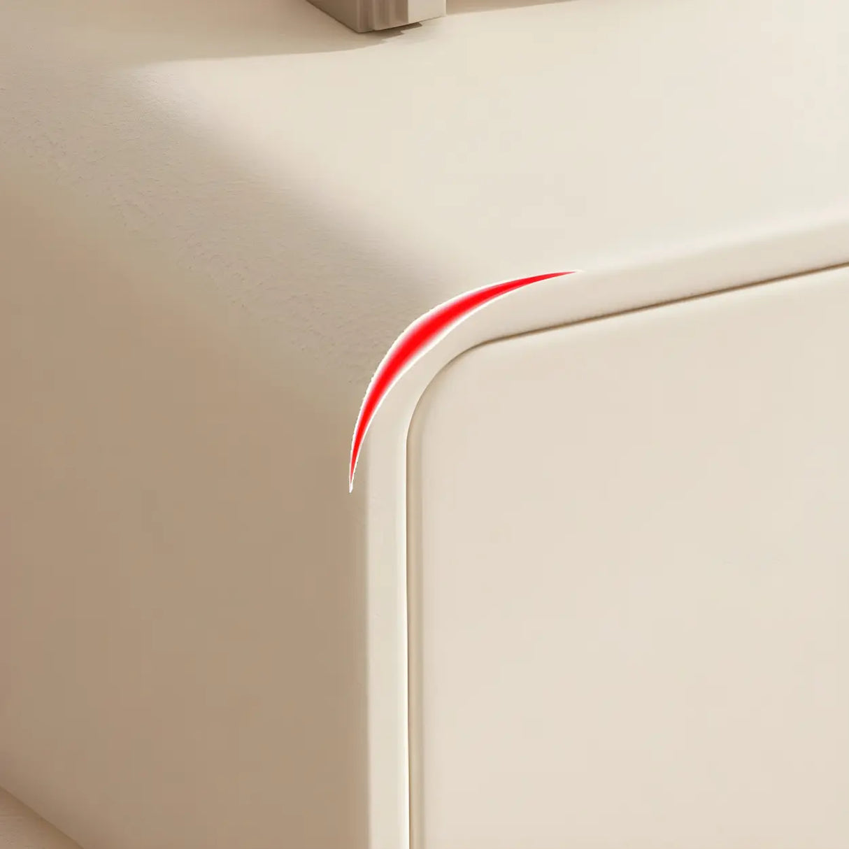 Stylish Wood Off-White Modern Two-Drawer Nightstand Image - 18