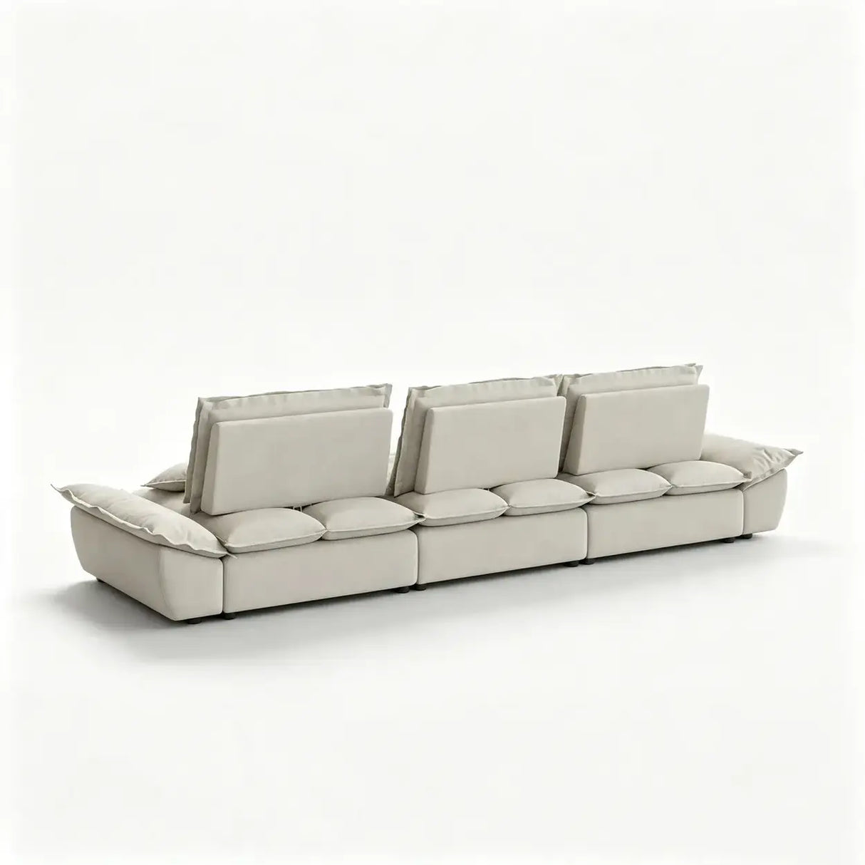 Suede Modular Sofa with Adjustable Backrests and Memory Foam Image - 20