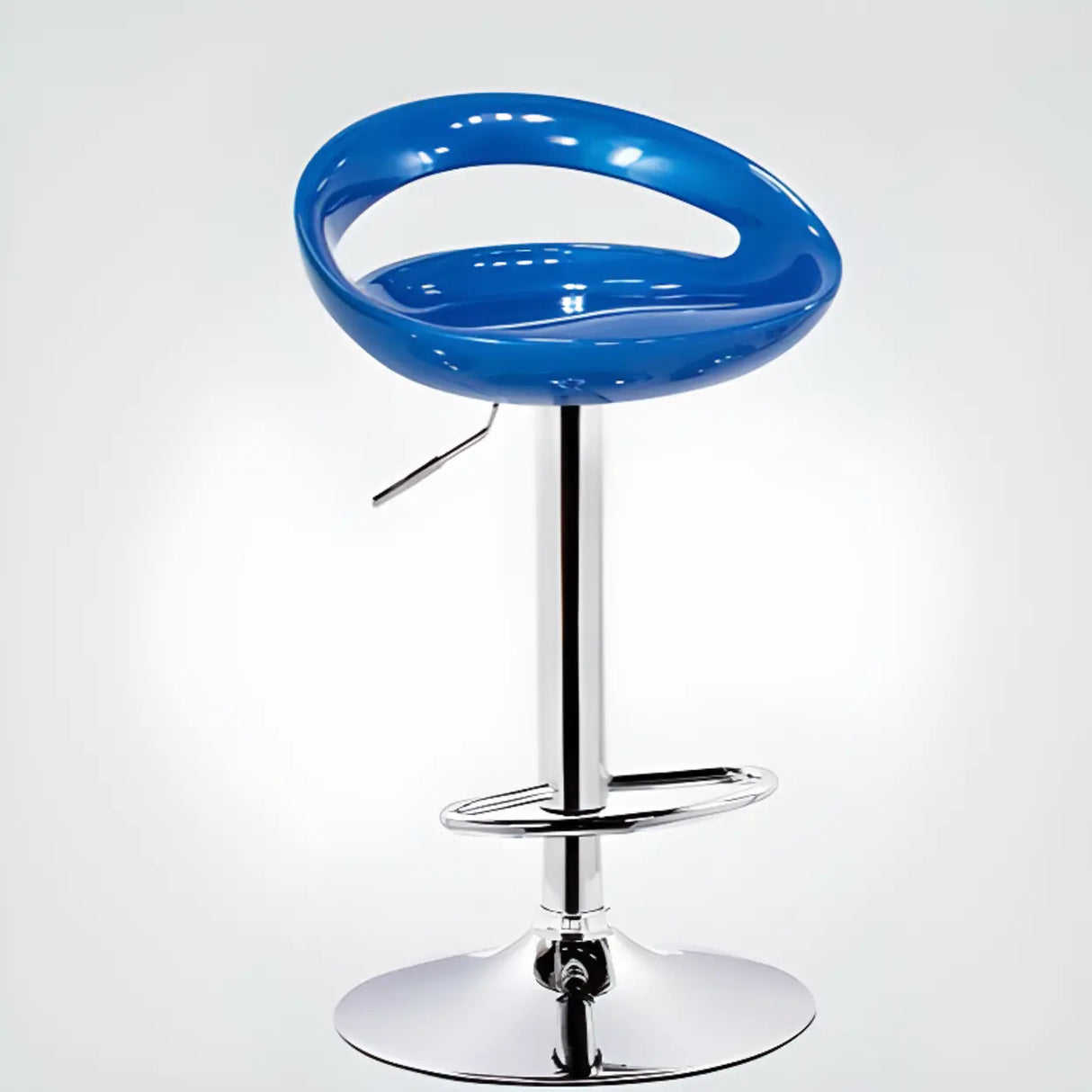 Swivel Adjustable Height Bucket Low Back Bar Stool Image - 11