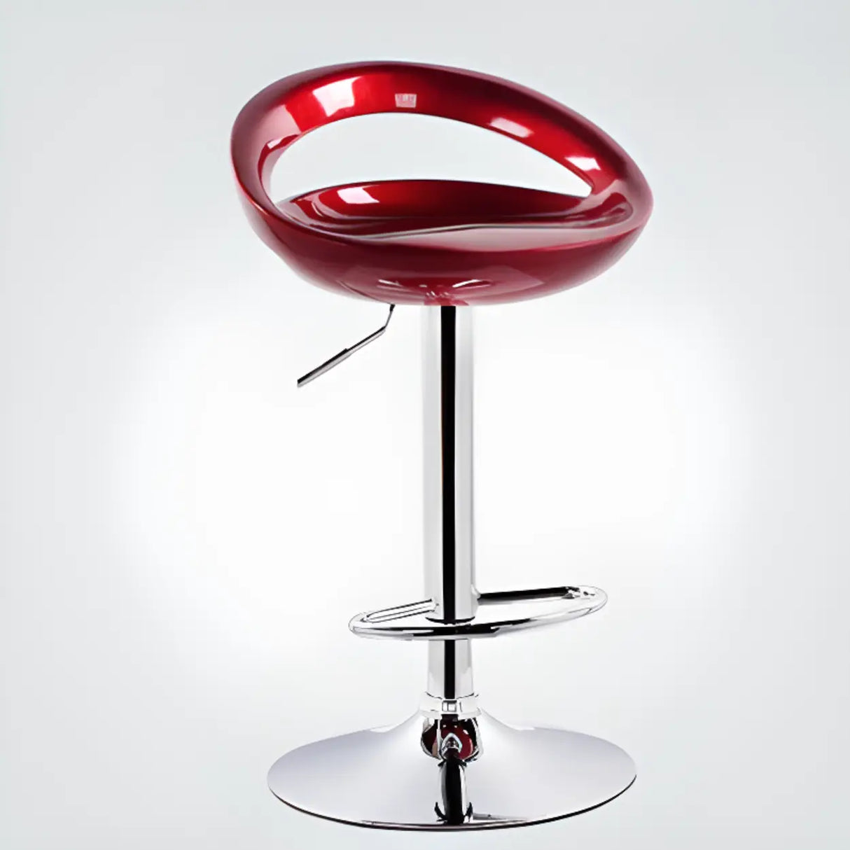 Swivel Adjustable Height Bucket Low Back Bar Stool Image - 12