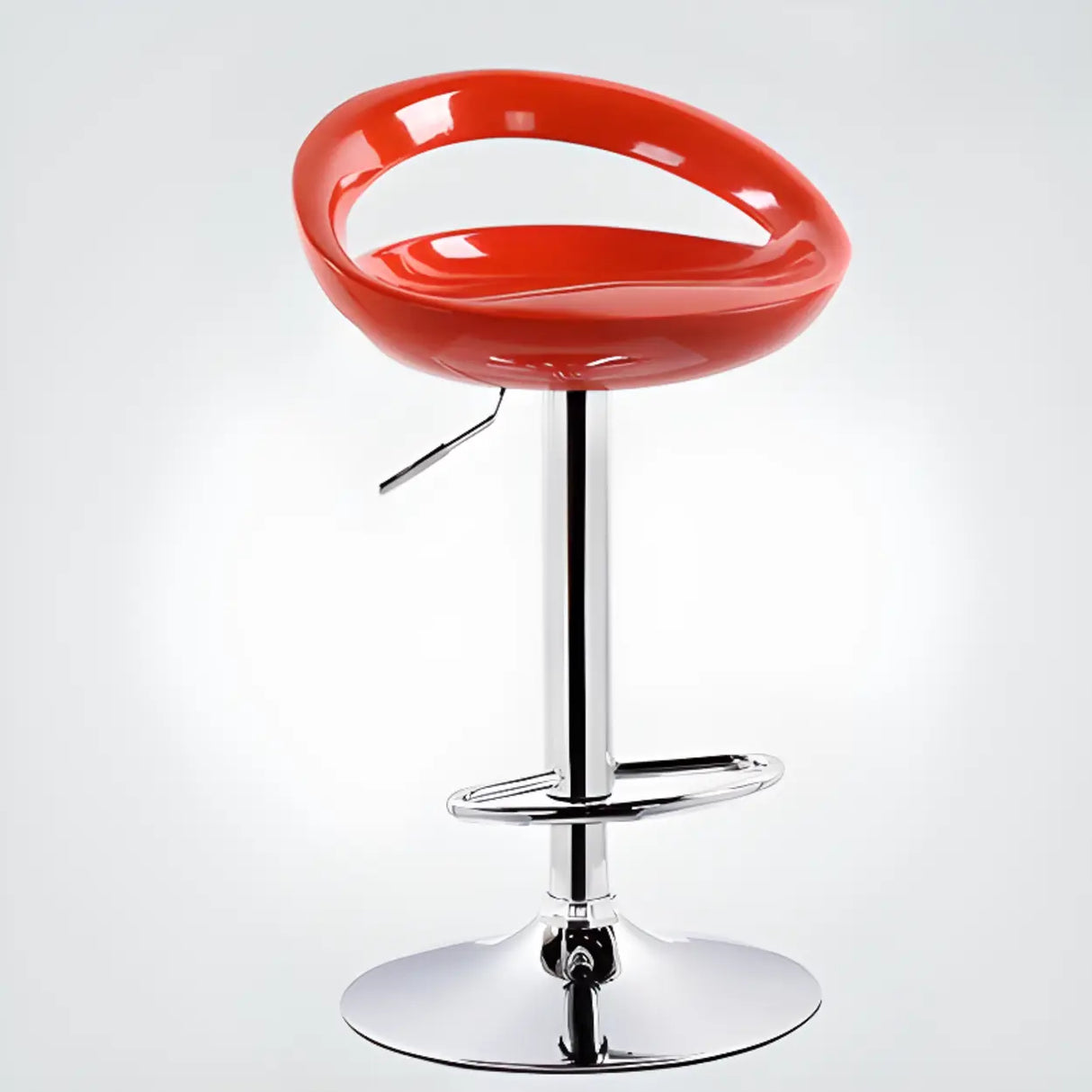 Swivel Adjustable Height Bucket Low Back Bar Stool Image - 13