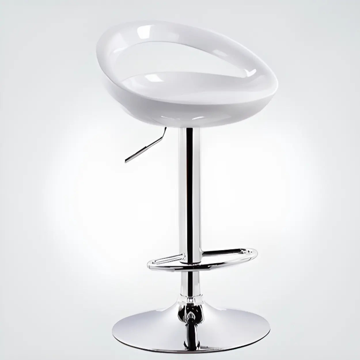 Swivel Adjustable Height Bucket Low Back Bar Stool Image - 3