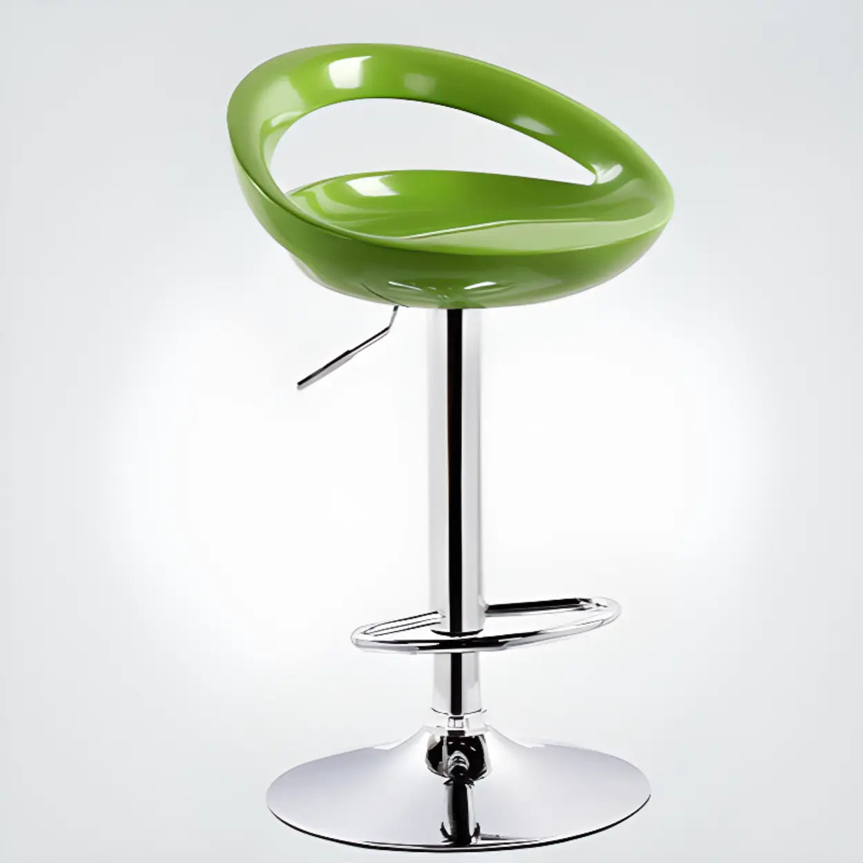 Swivel Adjustable Height Bucket Low Back Bar Stool Image - 7