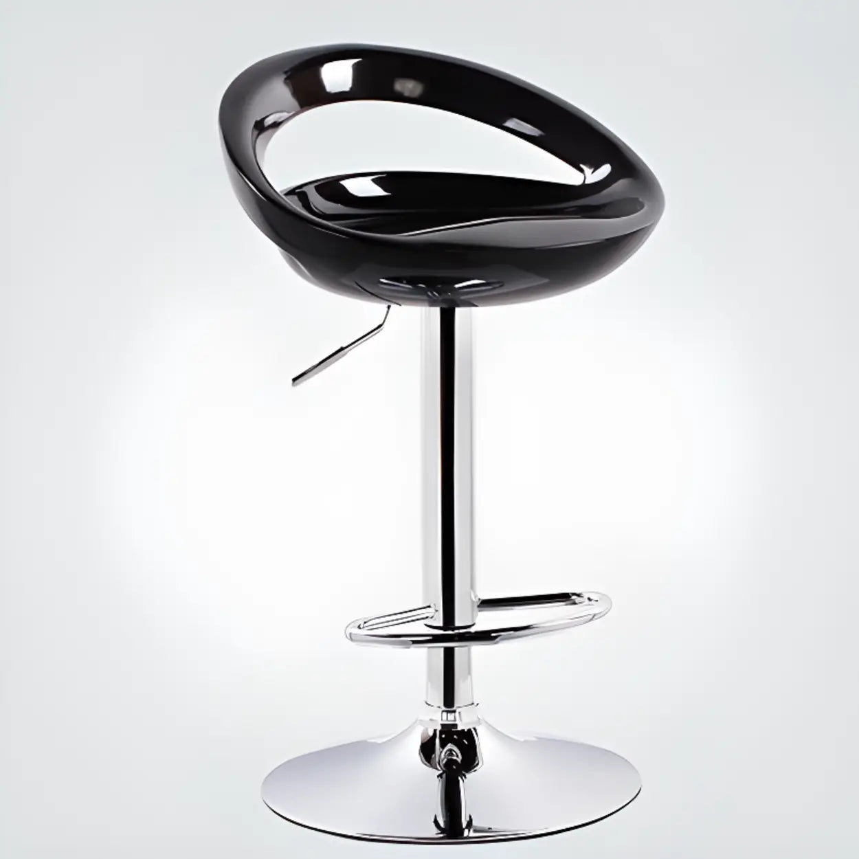 Swivel Adjustable Height Bucket Low Back Bar Stool Image - 9