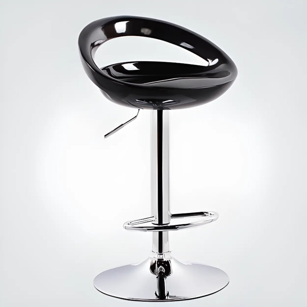 Swivel Adjustable Height Bucket Low Back Bar Stool Image - 9