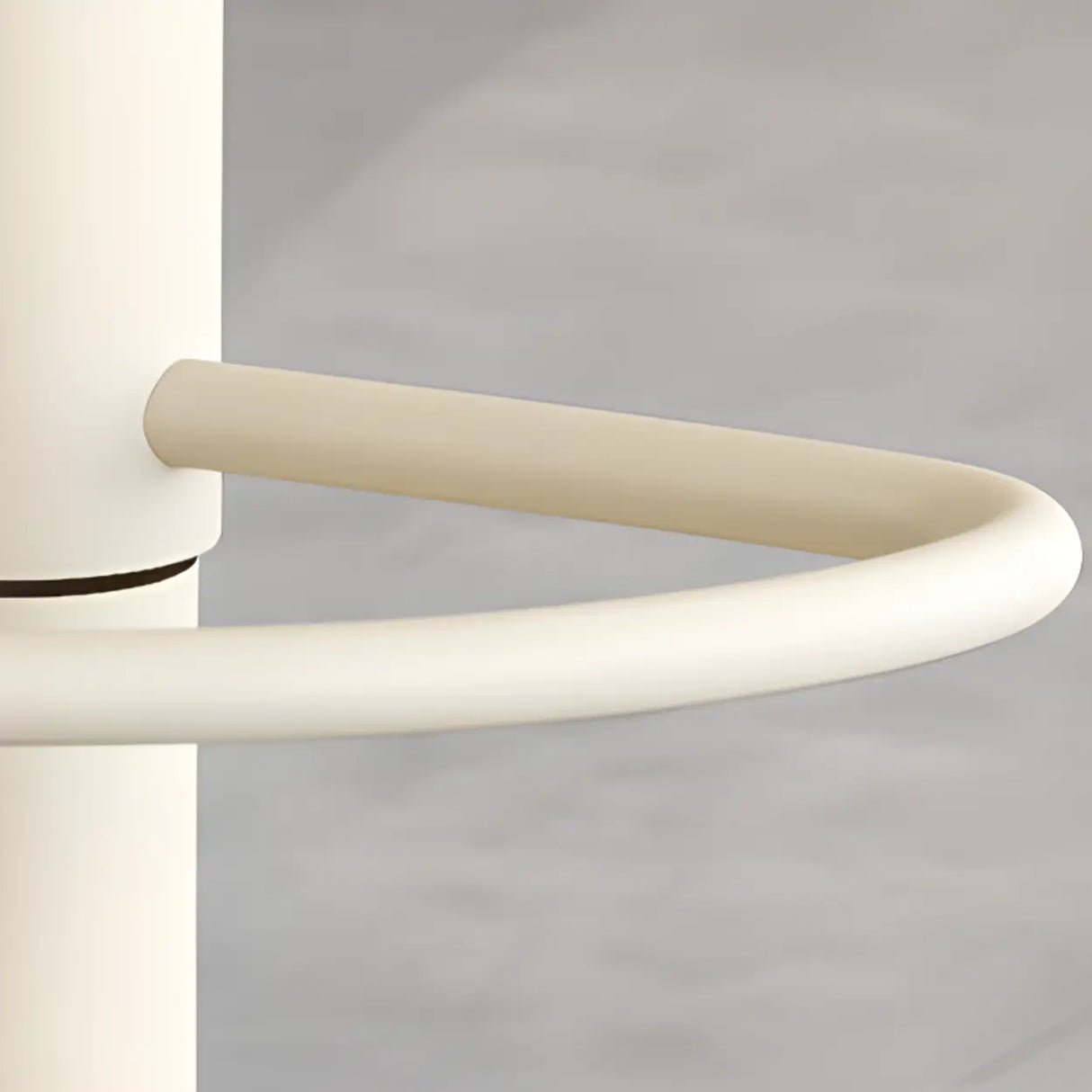 Swivel Adjustable Height Concave Leather Bar Stool Image - 14