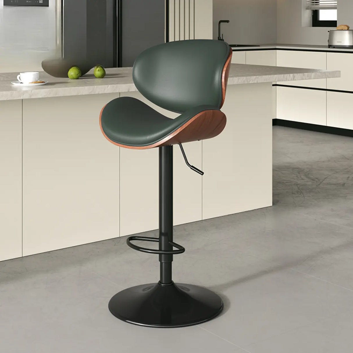 Swivel Adjustable Height Modern Ergonomic Backrest Bar Stool Image - 13