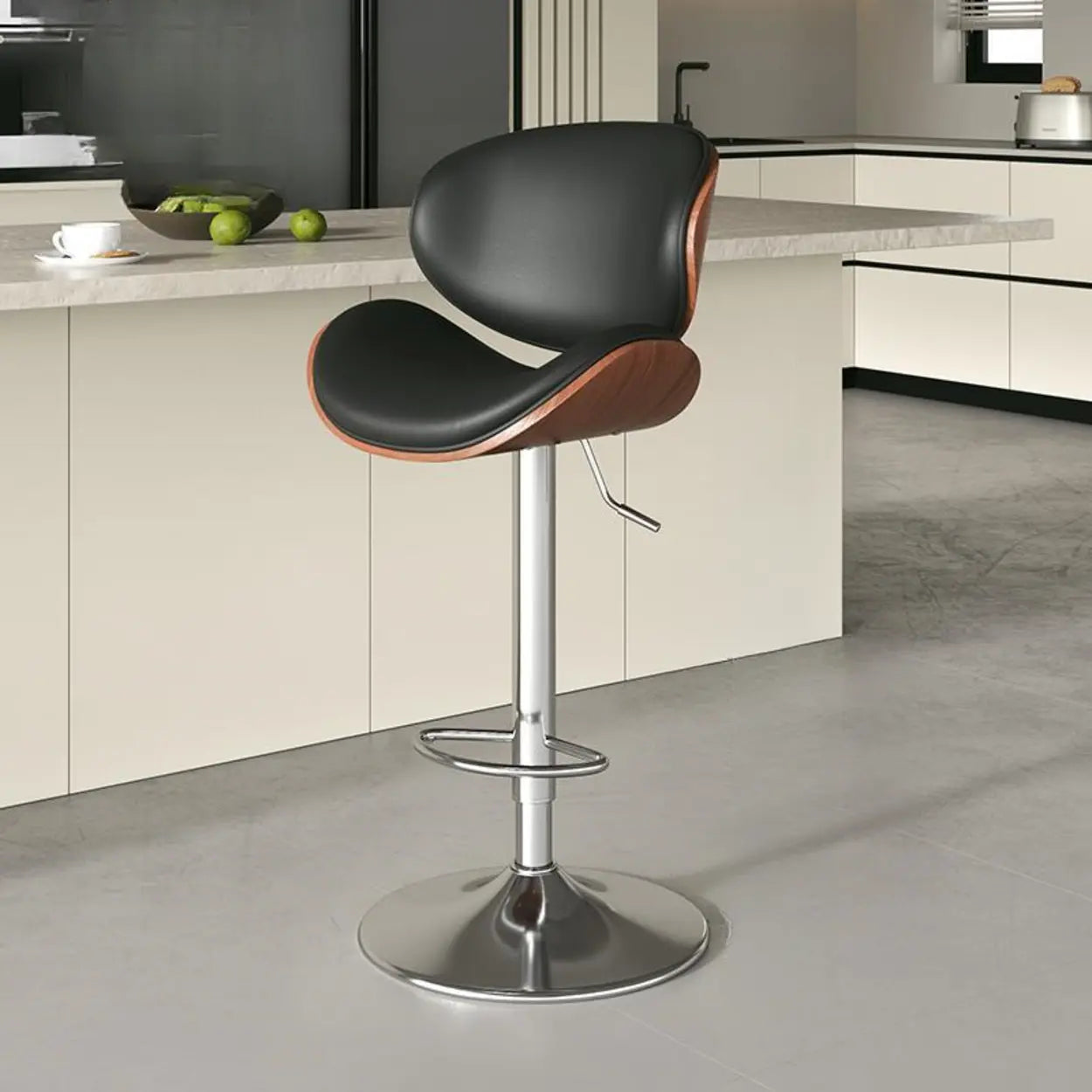 Swivel Adjustable Height Modern Ergonomic Backrest Bar Stool Image - 15