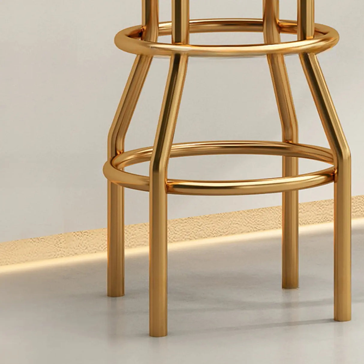 Swivel Adjustable Round Seat Iron Frame Bar Stool Image - 13