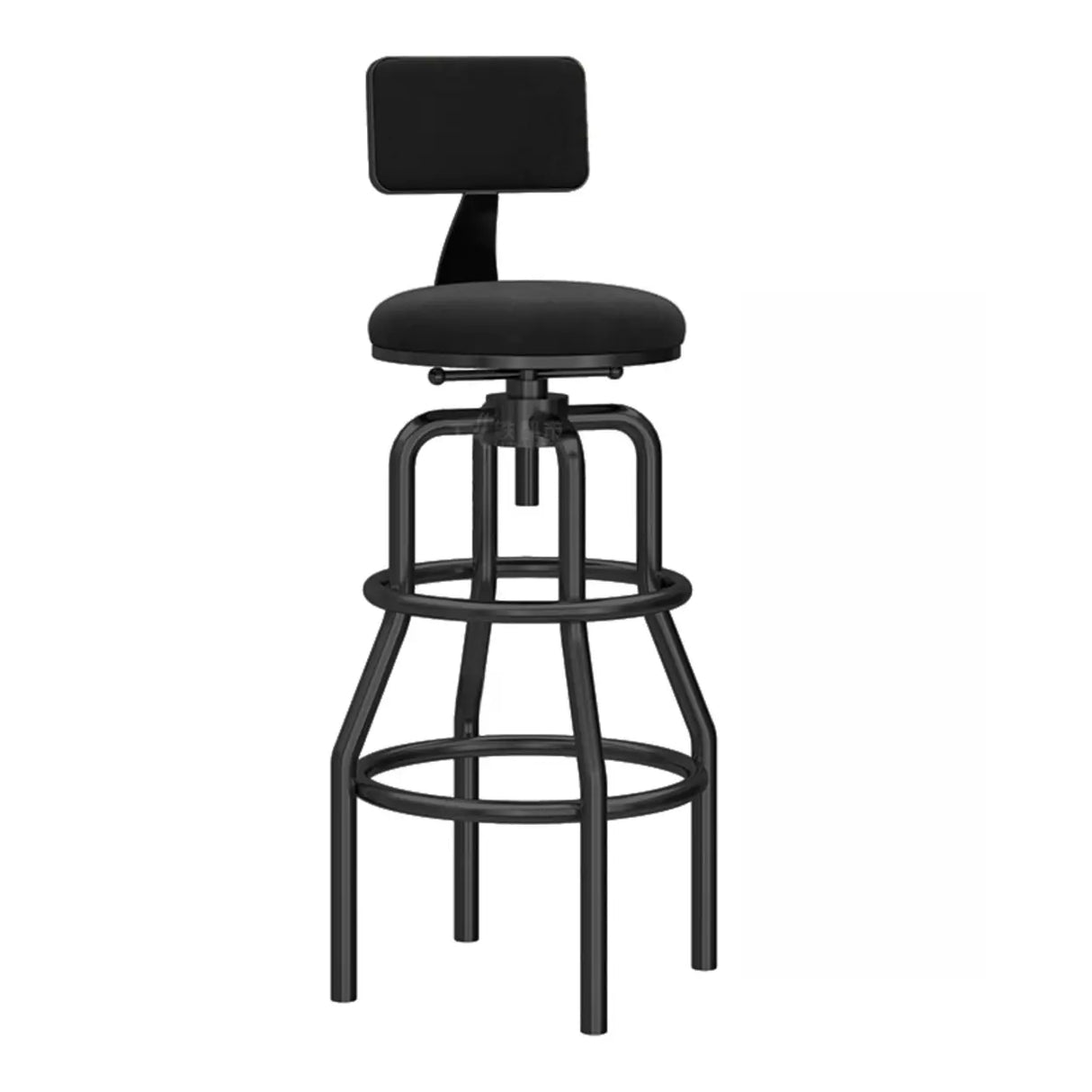 Swivel Adjustable Round Seat Iron Frame Bar Stool Image - 18