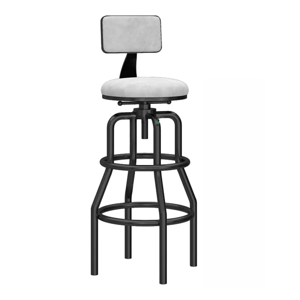 Swivel Adjustable Round Seat Iron Frame Bar Stool Image - 19