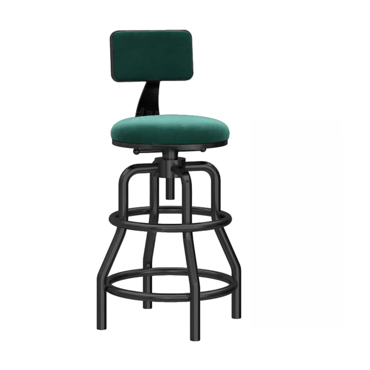 Swivel Adjustable Round Seat Iron Frame Bar Stool Image - 20