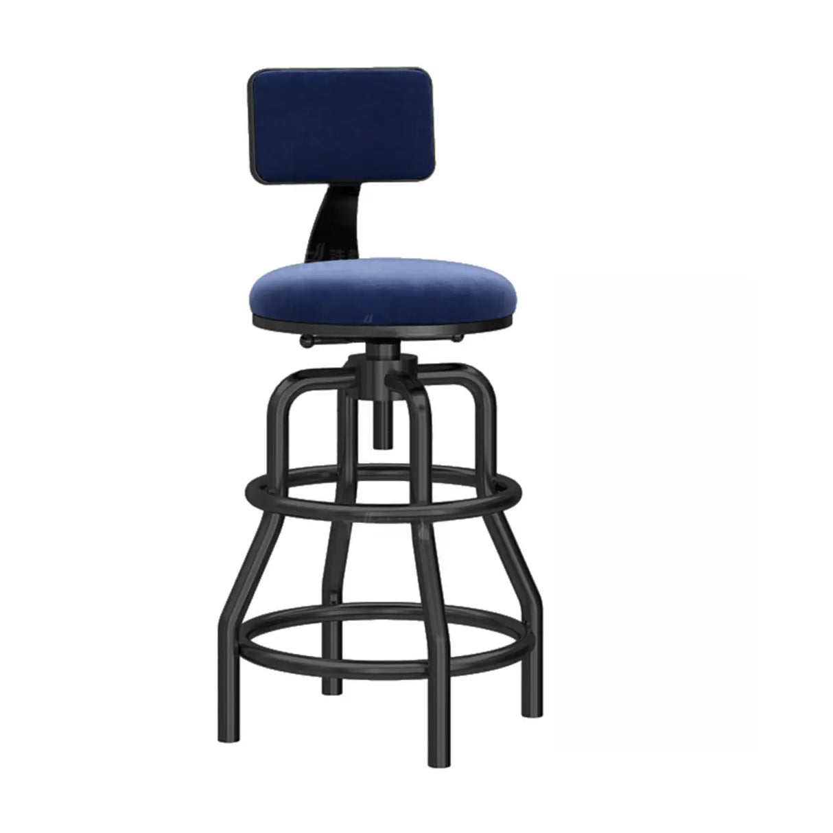 Swivel Adjustable Round Seat Iron Frame Bar Stool Image - 23