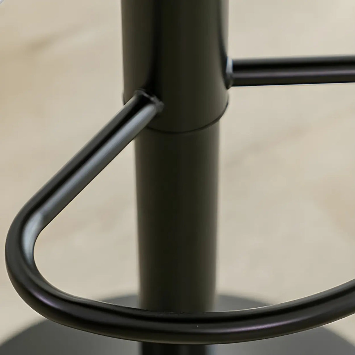 Swivel Beige Faux Leather Bucket Adjustable Bar Stool Image - 7