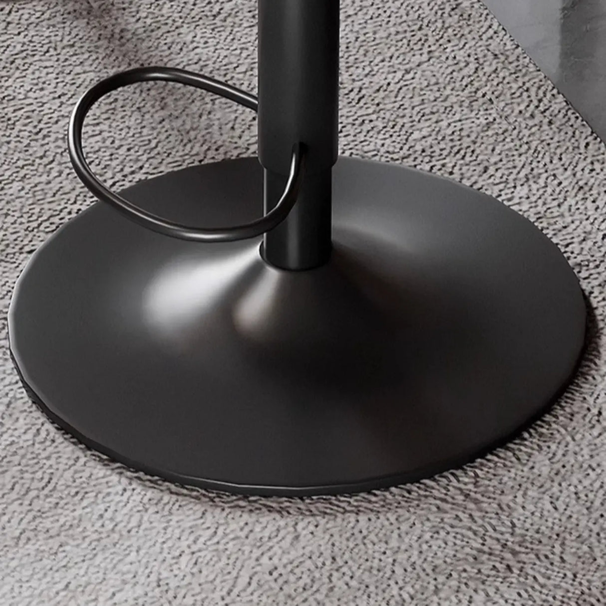 Swivel Bucket Leather Low Back Bar Stool with Footrest Image - 13