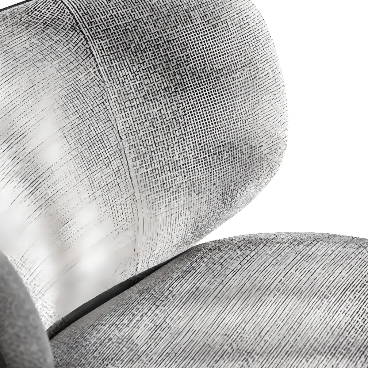 Swivel Cotton Linen Fixed Back Textured Side Chair Image - 10