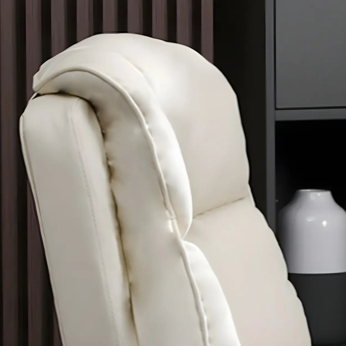 Swivel Ergonomic Leather Adjustable Footrest Office Chair Image - 12