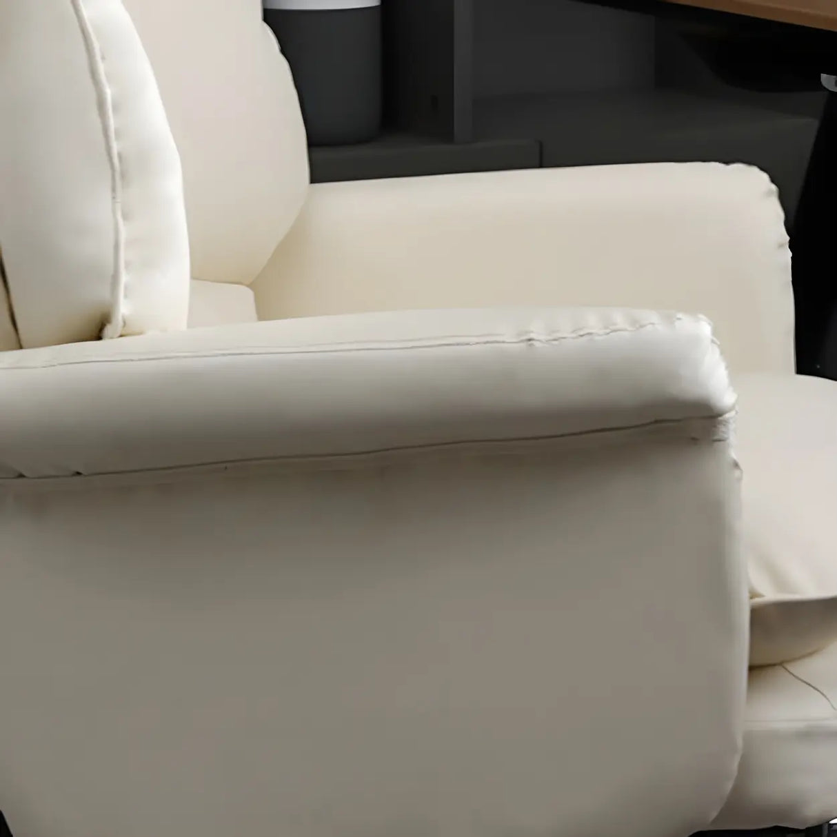 Swivel Ergonomic Leather Adjustable Footrest Office Chair Image - 7