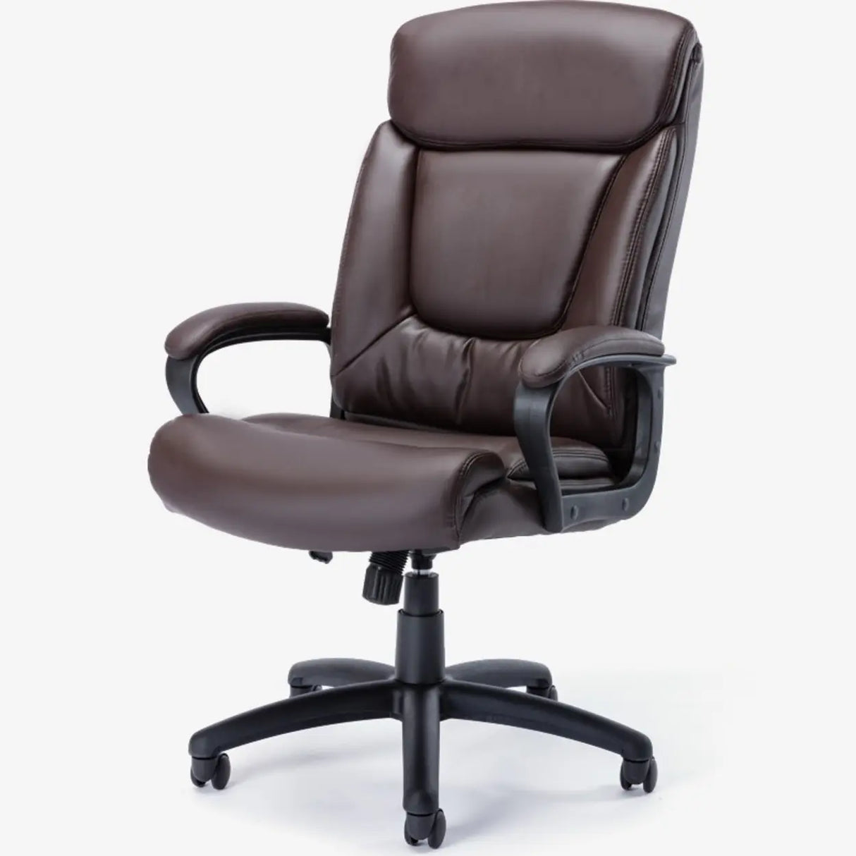 Swivel Executive Leather Upholstery Black Office Chair Image - 2